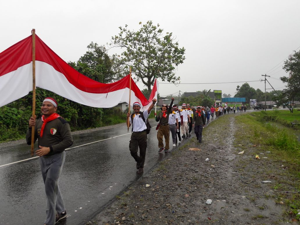 PKS Mimika Kirab Bendera Sejauh 12 KM Mengenang Perjuangan Pahlawan Bangsa
