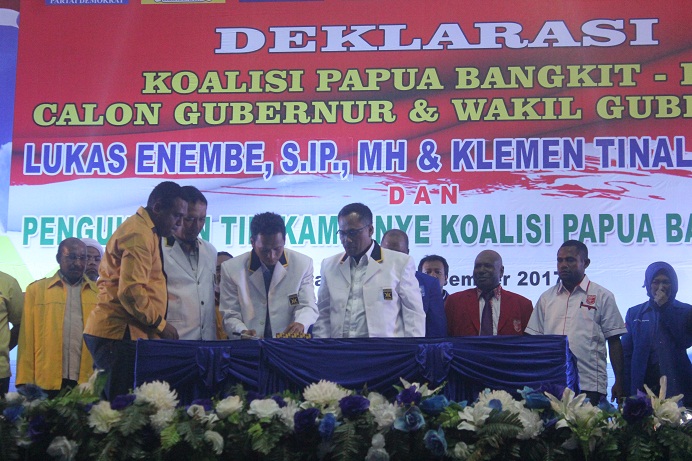PKS Bersama 9 Parpol Deklarasikan Lukas Enembe sebagai Calon Gubernur Papua